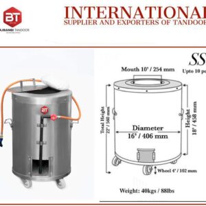 SS1 Deluxe – (Medium Home  Gas Tandoor Clay Oven)