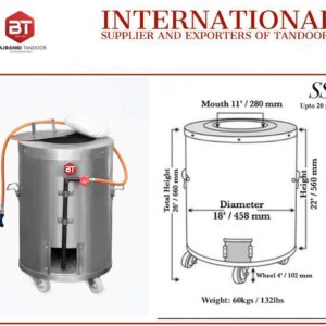 SS2 Deluxe – (Medium Home  Gas Tandoor Clay Oven)